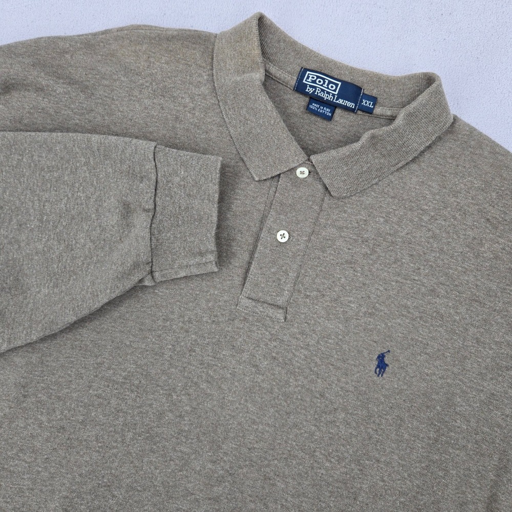 Polo Ralph Lauren XXL Long Sleeve Polo Shirt Mens Earthy Preppy‎ Classic